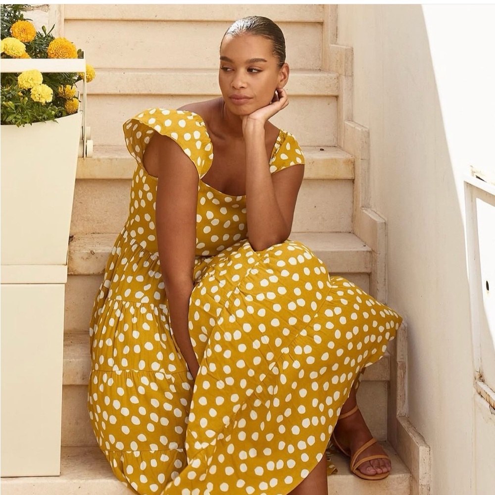 Mister Zimi Yellow Polka Dot Dress